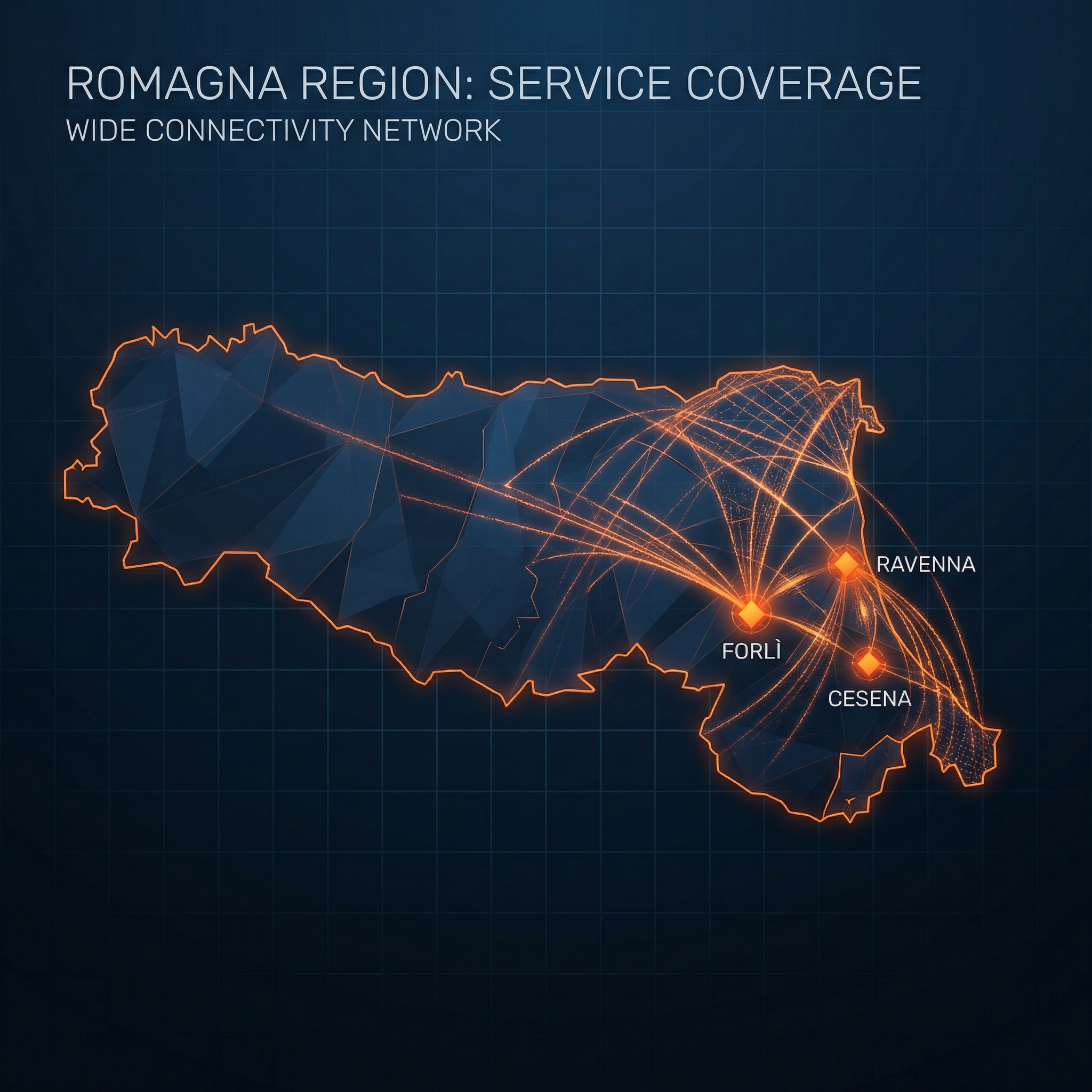 Mappa copertura servizio Romagna